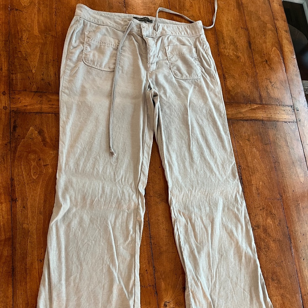 Ivory linen pants -- Anthropologie -- Level 99 Size 30